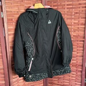 Gerry Girl’s Black & Pink Ski Coat Size Large 14/16